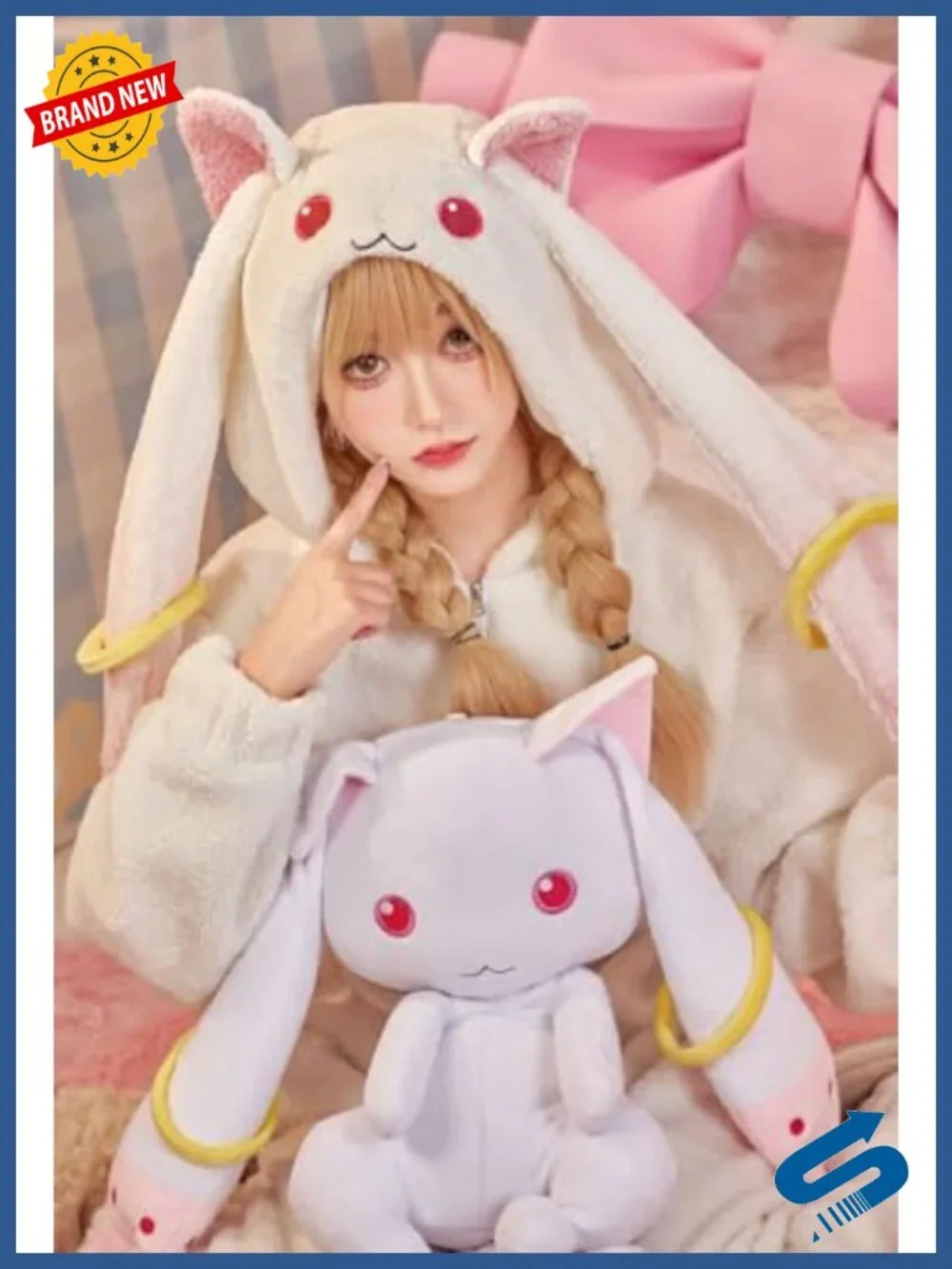 Cute Kyubey Anime Backpack - Officially Licensed Madoka Magica, Adjustable